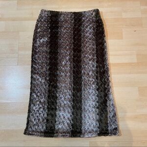 Faux fur‎  pencil skirt